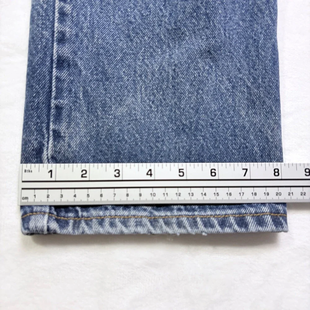 Levi's‎ 505 Regular Fit Jeans Blue Distressed Straight Leg Denim W34 L30